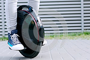 Ecology electric transport balancing unicycle