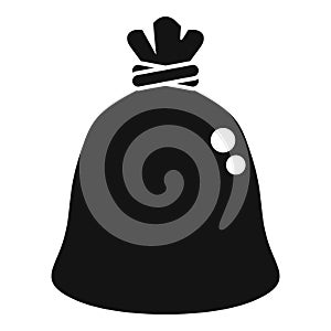 Ecology element bag icon simple vector. Trash element