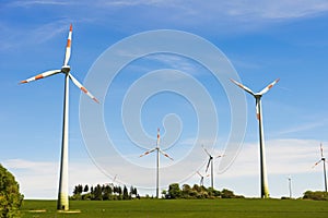 Ecology energy farm with wind turbine