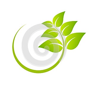 Ecology and Environmental Cityscape Concept,Car Symbol With Green Leaves Around Cities