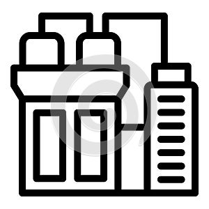 Ecology factory icon outline vector. Industry energy