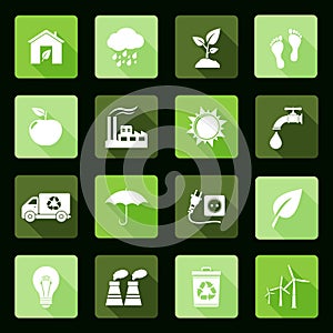 Ecology flat icons