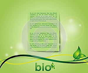 Ecology green background card