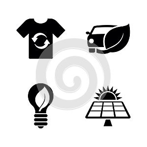 Ecology, Green Energy. Simple Related Vector Icons