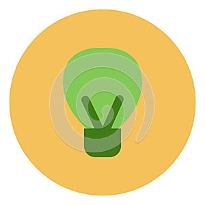 Ecology green lightbulb, icon