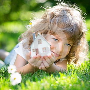 Ecology house in hands