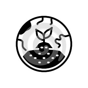 Black solid icon for Ecology, forest and environment