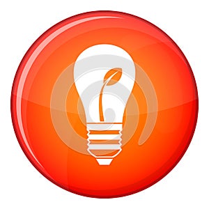 Ecology idea bulb with plant icon, flat style