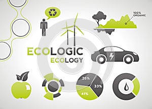 Ecology infographic elements and icons