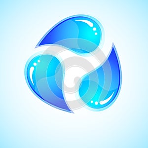 Ecology logo - blue drops