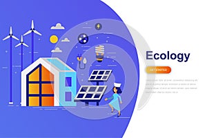 Ecology modern flat concept