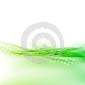 Ecology modern green swoosh wave border