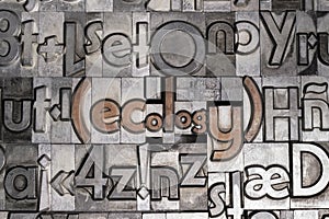 Ecology with movable type printing