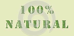 Ecology nature design. 100 % Natural