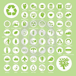 Ecology and recycle icons, vector eps10