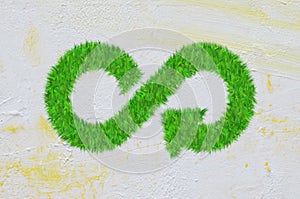 ecology recycling, industry economy icons on white background