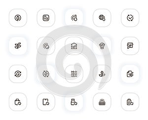 Ecology and recycling line icons set. Editable Stroke. 24x24 Pixel Perfect.