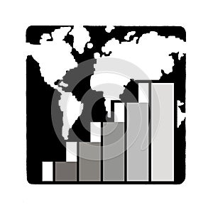 Ecology science term the relevance of the nature of the environment industry globality hand drawing