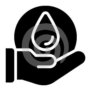 Save Water, Water, Conservation Glyph Solid Icon