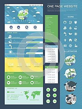 Ecology style one page website design