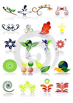 Ecology symbols - vector illustration