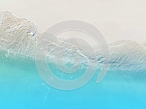 The ecology system with a wave water energy on the beach with a summer tropical background
