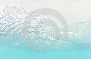 The ecology system with a wave water energy with a summer tropical background