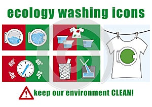 Ecology washing icons