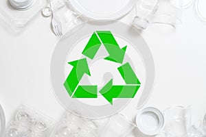 Ecology waste management recycling plastic dispose