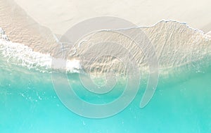 The ecology with a wave water energy with a summer tropical background , Top view