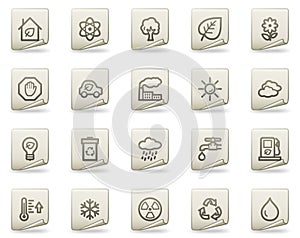 Ecology web icons, document series
