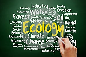 Ecology word cloud collage
