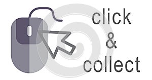 Ecommerce click and collect symbol