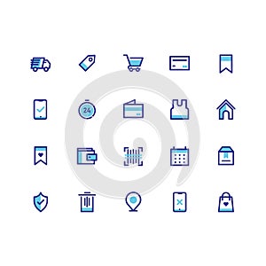 Ecommerce icon Sets Outline Line Vector