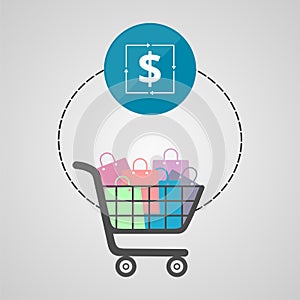 Ecommerce icon, Shopping design, shopping cart