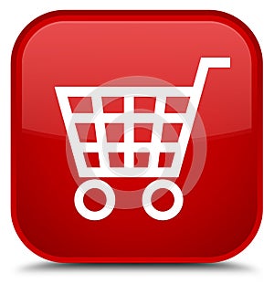 Ecommerce icon special red square button