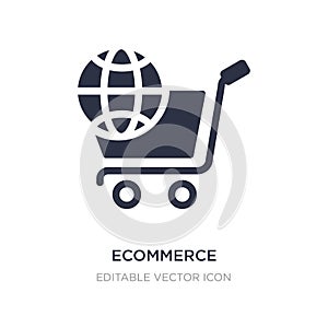 ecommerce icon on white background. Simple element illustration from Social media marketing concept