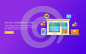 Ecommerce marketing, online shopping store, ecommerce branding, social media infographic.