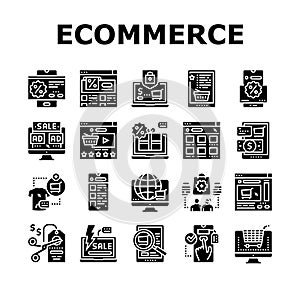 Ecommerce And Online Shopping Icons Set Vector