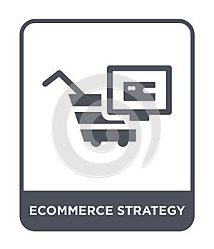 ecommerce strategy icon in trendy design style. ecommerce strategy icon isolated on white background. ecommerce strategy vector