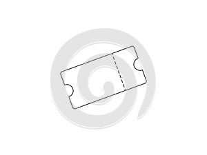 Ecommerce, ticket icon. Vector illustration, flat design