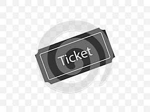 Ecommerce, ticket icon. Vector illustration, flat design