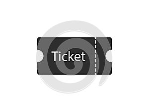 Ecommerce, ticket icon. Vector illustration, flat design.