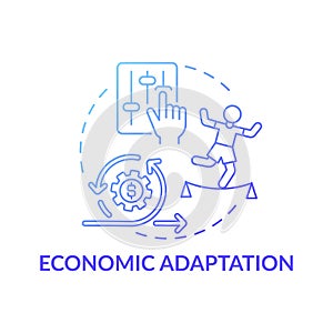 Economic adaptation concept icon