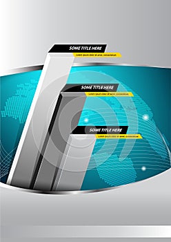 Economic background with graph and continents