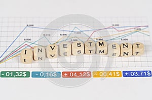 On economic charts there are cubes with the inscription - investment