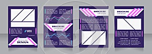 Economic cost purple blank brochure design