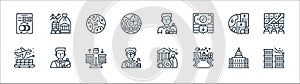 economic crisis line icons. linear set. quality vector line set such as export, inflation, economist, export, expend, emerging