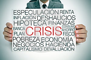 Economic crisis, in spanish photo