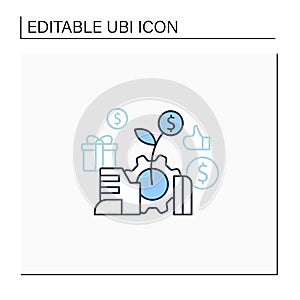 Economic expansion line icon